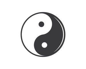 yin yang vector icon illustration design
