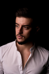 Portrait of a handsome casual businessman. HAndsome look into the future.