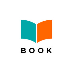 Book Logo Education Flat Vector Design