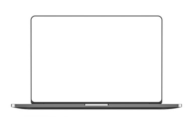 Laptop template isolated on white. Mockup.	
