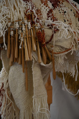 bobbin lace equipment for handmade craft detail