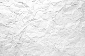 Old crumpled texture white cardboard sheet of empty paper white background.