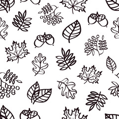 Seamless pattern. Autumn leaves