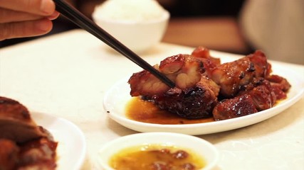 Hong Kong Chinese barbecue honey pork