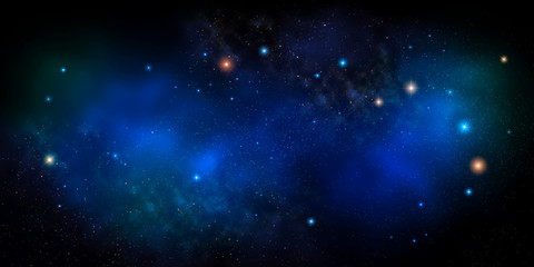 Space background with nebula and stars