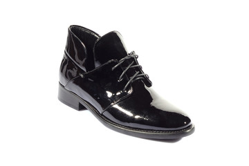 Elegant pair of woman's shoes isolated on a white background