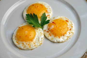 Fried eggs. catering menu