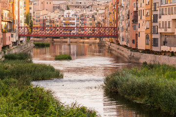 The Eiffel Bridge on the Onyar River at dusk in Girona, Catalonia (Spain) © Jorge Fuentes