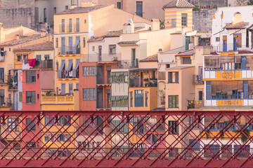 The Eiffel Bridge on the Onyar River at dusk in Girona, Catalonia (Spain) © Jorge Fuentes