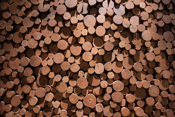 The wood is arranged in rows for background.