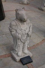 Chinese Korean Zodiac horse sign sculpture in Seoul, Korea