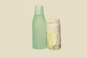 matte plastic bottle for cosmetic serum close up