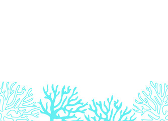 Fototapeta na wymiar Modern, coral, reef, vector illustration