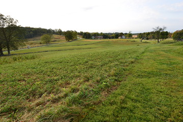 Cemetery hill at Gettsyburg the sight of the battle that took place from July 1-3 1863.
