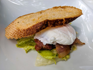 Close up shot of Caesar salad