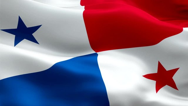 Panama waving flag. National 3d Panama flag waving. Sign of seamless Full HD 1920X1080 loop animation. Panama flag HD resolution Background. Panama flag Closeup 1080p Full HD - Moscow,8 June 2019