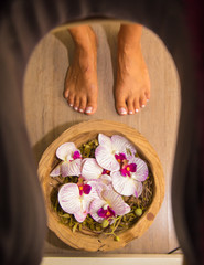 Point of view of someone doing massage and relaxing