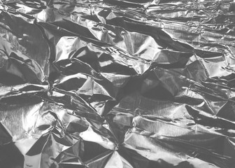 Aluminum foil crumpled