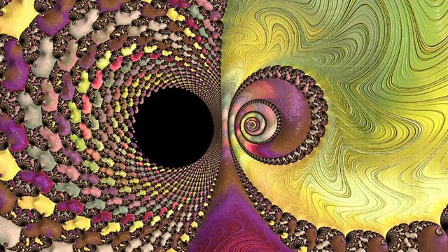 Mandelbrot set exhibit an elaborate and infinitely complicated boundary that reveals progressively ever-finer recursive detail at increasing magnifications. The "style" of this repeating detail depend