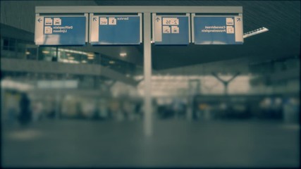 Beautiful motion blur with  running people at train station. Travel concept. Lifestyle 