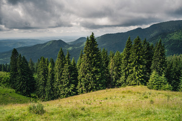 Beautiful landscape with mountains in Transylvania, Romania, Europe.