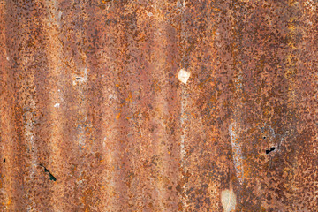 Rust occurs at old iron pattern background.