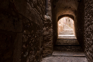 Historic center and Jewish quarter of Girona (Spain), one of the best preserved neighborhoods in Spain and Europe.