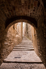 Historic center and Jewish quarter of Girona (Spain), one of the best preserved neighborhoods in Spain and Europe.