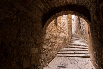 Historic center and Jewish quarter of Girona (Spain), one of the best preserved neighborhoods in Spain and Europe.