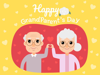 Couple of old people, Together. Happy grand parent.