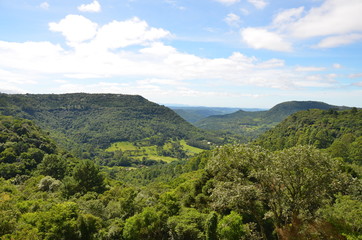 A green valley in Rio Grande do Sul Brazil