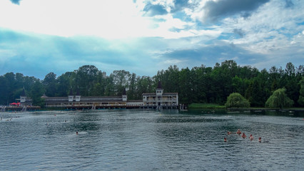 Fototapeta premium Lake Heviz is an amazing resort on the west of Hungary