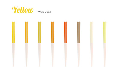 お箸 黄色 白い木 (Chopsticks Yellow)[JPG]