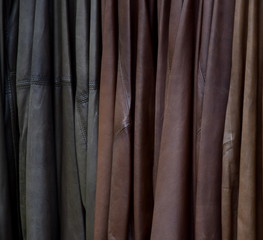Obraz premium Leder Lederjacken Hintergrund Textur