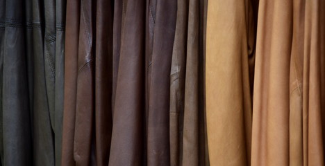Fototapeta premium Leder Lederjacken Hintergrund Textur
