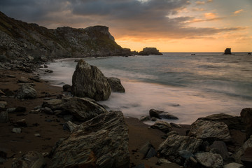 sunset on the beach