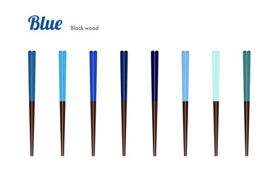 お箸 青色 黒い木 (Chopsticks Blue)[EPS]
