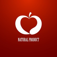 Natural product icon vector