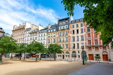 Dauphine square (place) in Paris, France