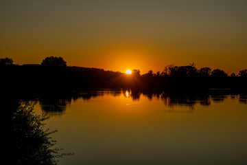 Sonnenuntergang am Heuchelheimer See