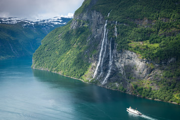 Seven sisters waterfall, Geiranger, Geirangerfjord, Norway
