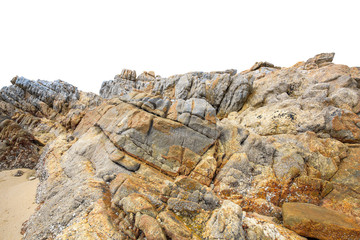 Big rock isolated on white. This has clipping path.