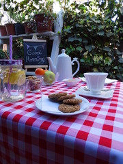 cup of tea on wooden table