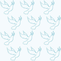 Beautiful, line sketch, dove, bird, illustration