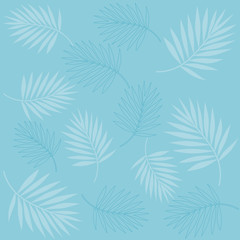 Fototapeta na wymiar Exotic, palm leaves, pattern, illustration