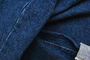 Naklejka premium Denim. Jeans background. Denim jeans texture or denim jeans background.Blue denim pattern.