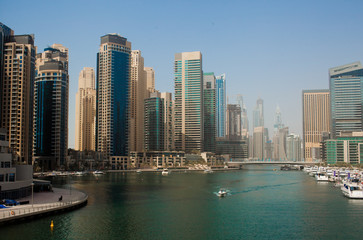 Fototapeta na wymiar aerial view of city from top of Dubai