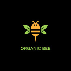Logo concept for honey farm organic