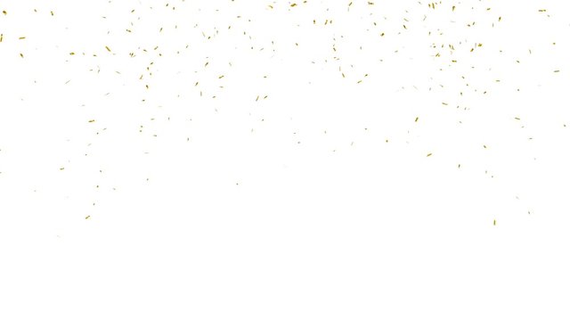 Gold confetti explosion.