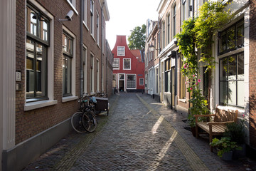Malerische Gasse in Haarlem, Holland